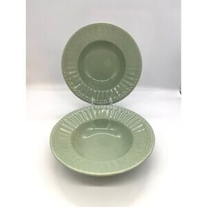 Citrus Grove Green Set of 2 Soup Bowls 8.5"